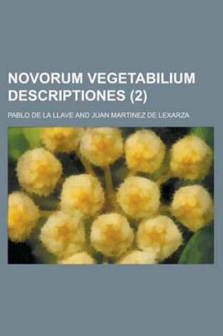 Cover of Novorum Vegetabilium Descriptiones (2)