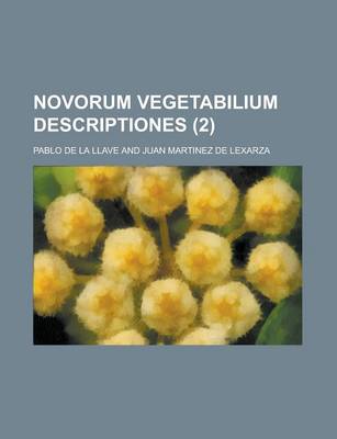 Book cover for Novorum Vegetabilium Descriptiones (2)