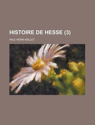 Book cover for Histoire de Hesse (3)