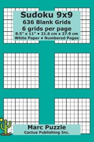 Cover of Sudoku 9x9 - 636 Blank Grids