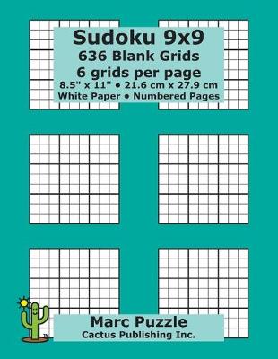 Book cover for Sudoku 9x9 - 636 Blank Grids