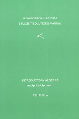 Cover of Introduction to Algebra Student Solutions Manual, Fifth Edition