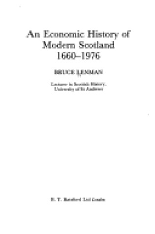 Cover of Economic History of Modern Scotland