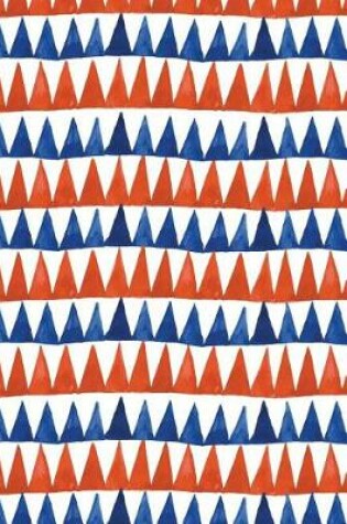 Cover of Bullet Journal Notebook Red and Blue Triangles Pattern