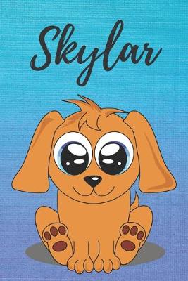 Book cover for Skylar dog coloring book / notebook / journal / diary