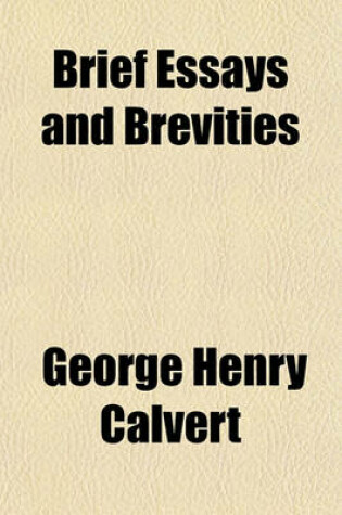 Cover of Brief Essays and Brevities