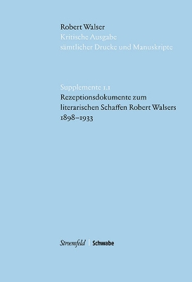 Book cover for Rezeptionsdokumente Zum Literarischen Schaffen Robert Walsers 1898-1933