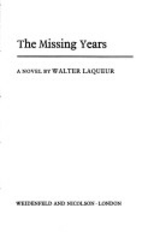 Cover of Missing Years