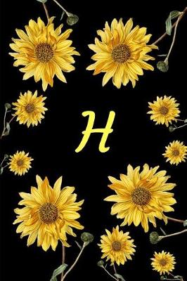 Book cover for H Monogram Initial H Sunflowers Journal Notebook