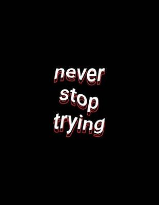 Book cover for never stop trying