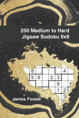 Book cover for 250 Medium to Hard Jigsaw Sudoku 9x9