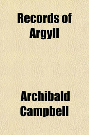 Cover of Records of Argyll