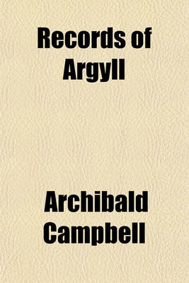 Book cover for Records of Argyll