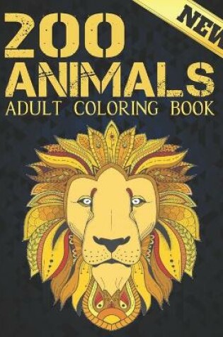 Cover of 200 Animals Adult Coloring Book