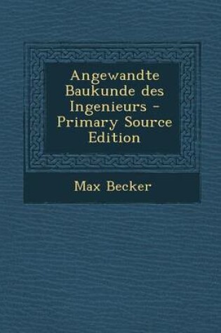 Cover of Angewandte Baukunde Des Ingenieurs