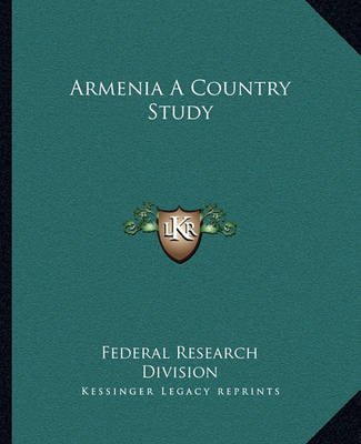 Book cover for Armenia a Country Study