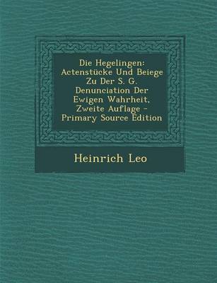 Book cover for Die Hegelingen