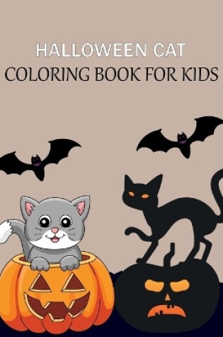 Cover of Halloween Cat Coloring Book For Kids