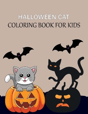 Book cover for Halloween Cat Coloring Book For Kids