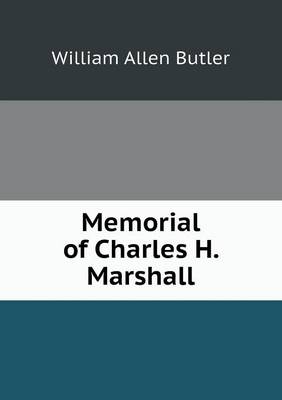 Book cover for Memorial of Charles H. Marshall