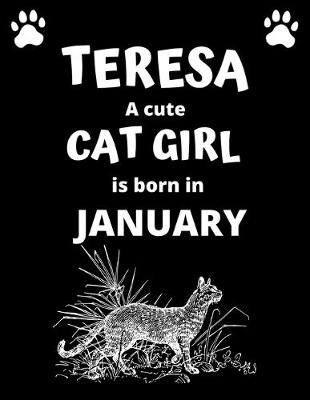 Book cover for TERESA a cute cat girl is born in January