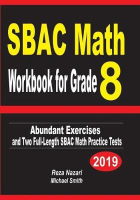 Book cover for SBAC Math Workbook for Grade 8