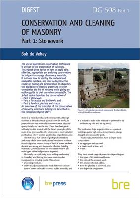 Book cover for Conservation and Cleaning of Masonry