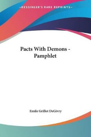 Cover of Pacts With Demons - Pamphlet