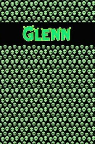 Cover of 120 Page Handwriting Practice Book with Green Alien Cover Glenn