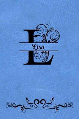 Book cover for Split Letter Personalized Name Journal - Lisa