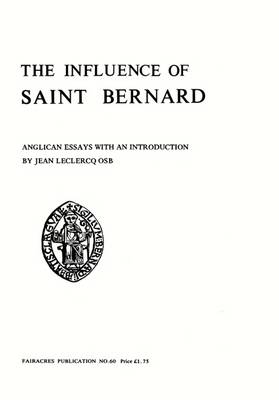 Book cover for The Influence of Saint Bernard