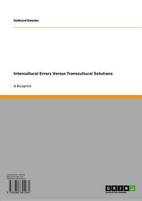 Book cover for Intercultural Errors Versus Transcultural Solutions