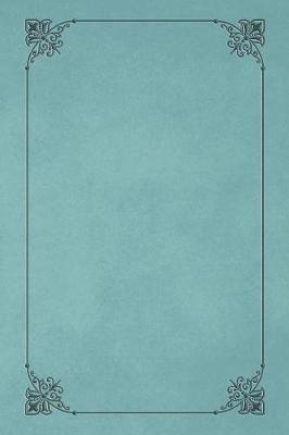Book cover for Caribbean Blue 101 - Blank Notebook with Fleur de Lis Corners