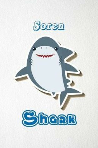 Cover of Soren Shark A5 Lined Notebook 110 Pages