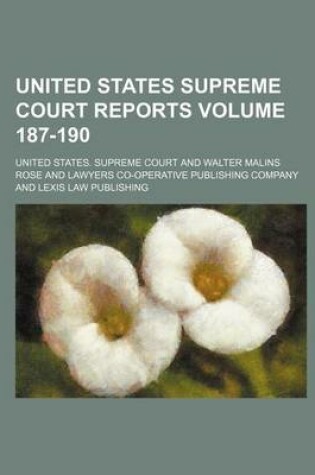 Cover of United States Supreme Court Reports Volume 187-190