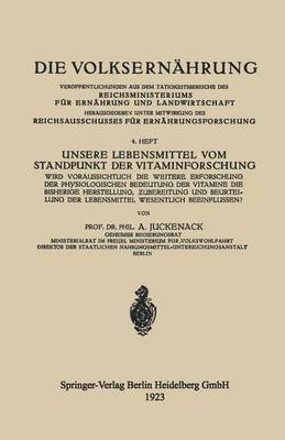 Book cover for Unsere Lebensmittel Vom Standpunkt Der Vitaminforschung