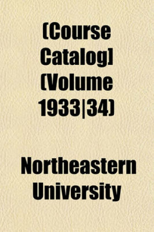 Cover of [Course Catalog] Volume 1933/34