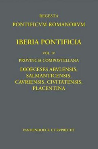 Cover of Iberia Pontificia. Vol. IV