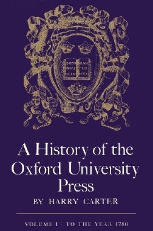 Cover of A History of the Oxford University Press