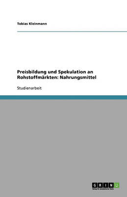 Book cover for Preisbildung und Spekulation an Rohstoffmarkten