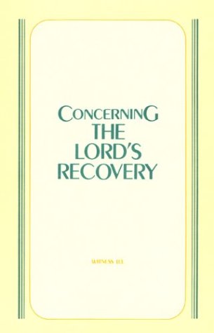 Cover of Concerning the Lord's Recovery