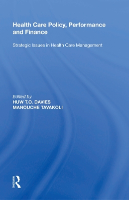 Book cover for Health Care Policy, Performance and Finance