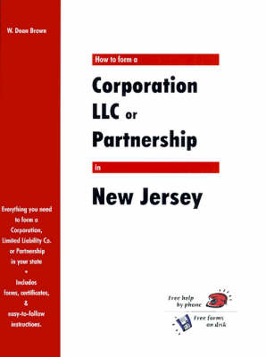 Book cover for How to Form a Corporation LLC or Partnership in New Jersey