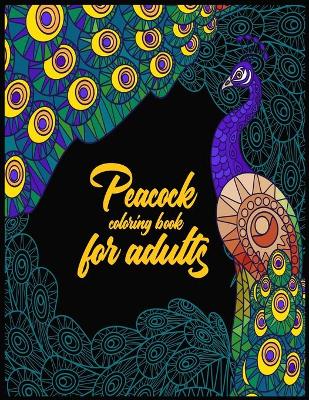 Book cover for Peacock coloring book for adult