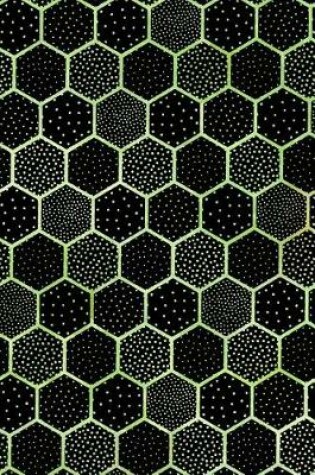 Cover of Bullet Journal Notebook Polka Dots and Hexagons Pattern 4