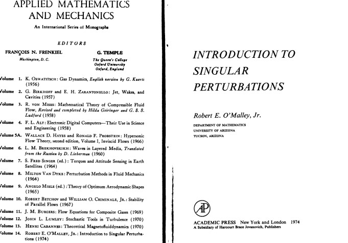 Cover of Introduction to Singular Perturbations