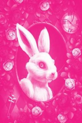 Cover of Alice in Wonderland Pastel Modern Journal - Outwards White Rabbit (Pink)