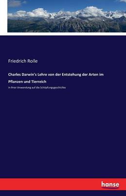 Book cover for Charles Darwin's Lehre von der Entstehung der Arten im Pflanzen und Tierreich