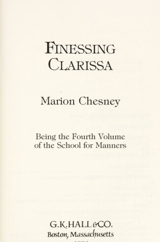 Cover of Finessing Clarissa