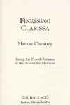 Book cover for Finessing Clarissa